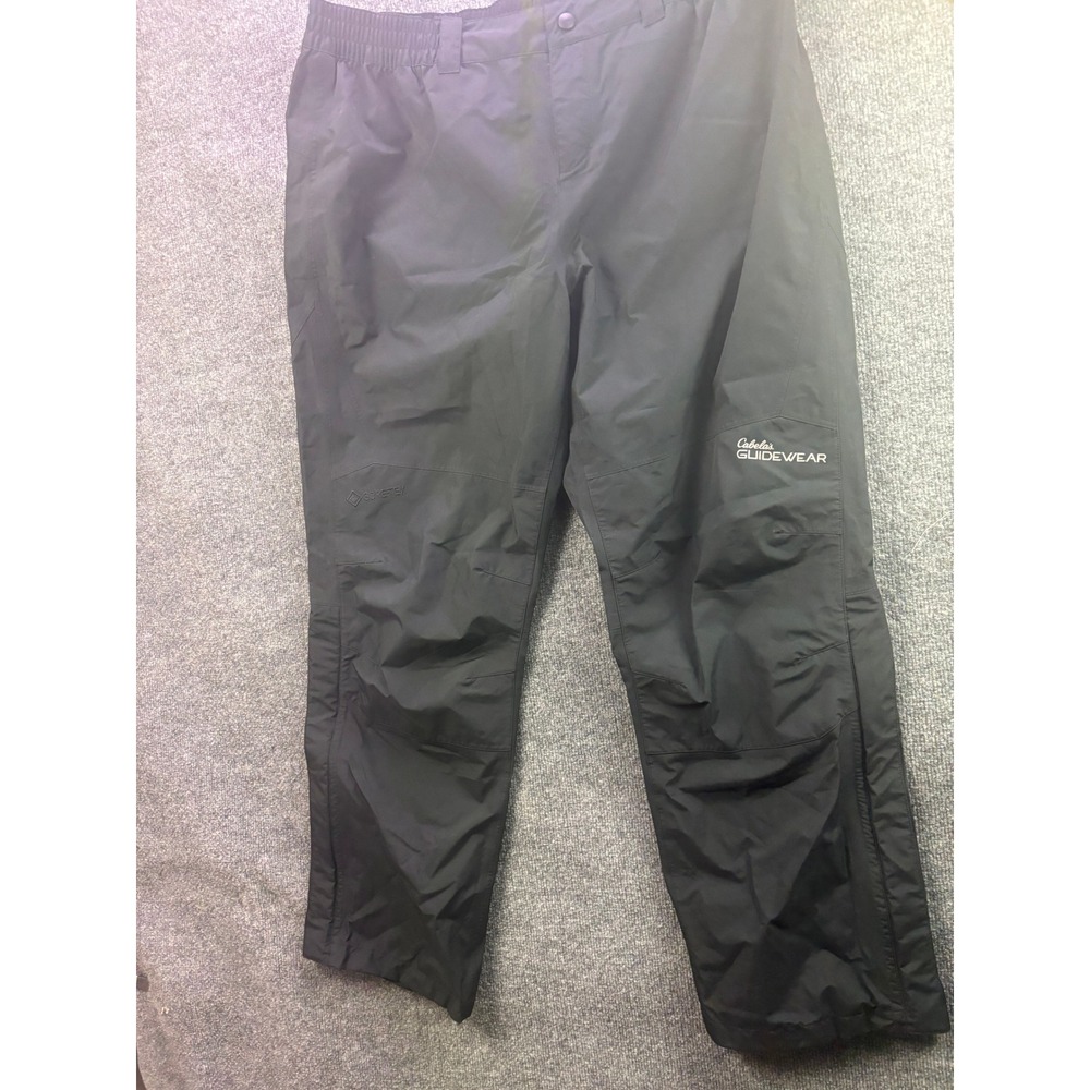 Cabela's Guidewear Rain Pants Mens XL Black Gore-Tex Waterproof Fishing Outdoor